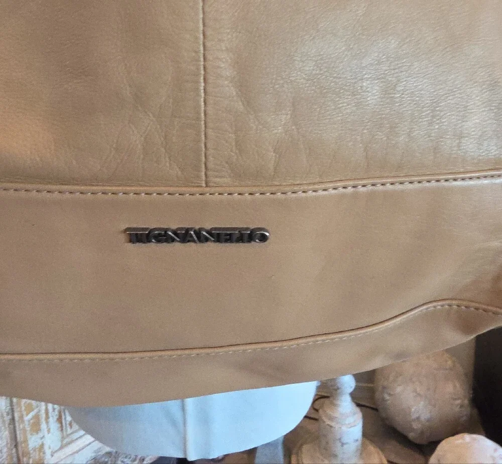 Tignanello Neutral Tan Leather Shoulder Bag